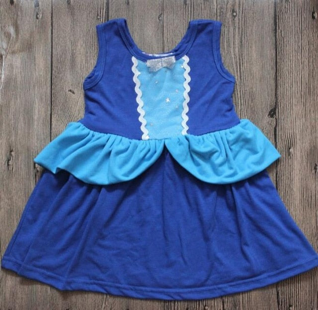 2019 Girls Summer  Dress Princess Cosply Birthday Dresses Costume for Kids Clothing Children Party Dresses