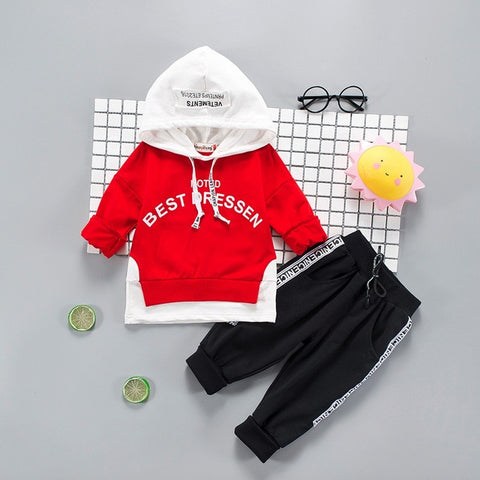 Children Clothing 2019 Autumn Winter Toddler Boy Clothes Hooded+Pant Outfit Kids Clothes Suit For Boys Clothing Set 1 2 3 4 Year