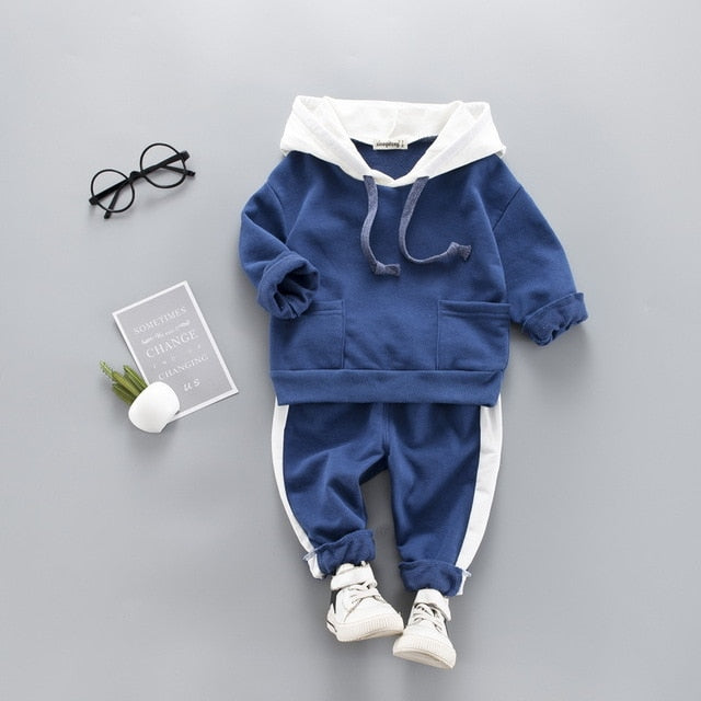 Children Clothing 2019 Autumn Winter Toddler Boy Clothes Hooded+Pant Outfit Kids Clothes Suit For Boys Clothing Set 1 2 3 4 Year