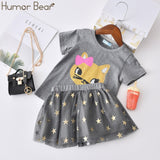 Humor Bear Baby Girls Clothes Sets 2019 Summer Dot flying sleeve top+strap dress+Headband 3-piece kids Children's Clothing Suit