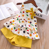 Humor Bear Baby Girls Clothes Sets 2019 Summer Dot flying sleeve top+strap dress+Headband 3-piece kids Children's Clothing Suit