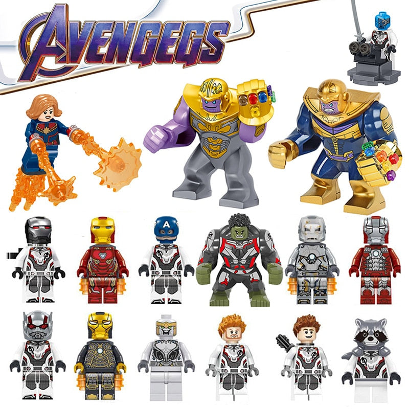 Thanos Captain Marvel Avengers 4 Endgame Block Iron Man Hulk Spiderman Captain America Building Blocks Figures Toys For Kids