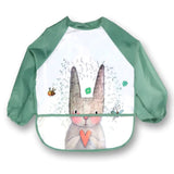 Cartoon Baby Bibs Apron Adjustable Burp Cloths Feeding with Long Sleeves Baby Accessories Stuff Cute Animals bavoir toddler kids