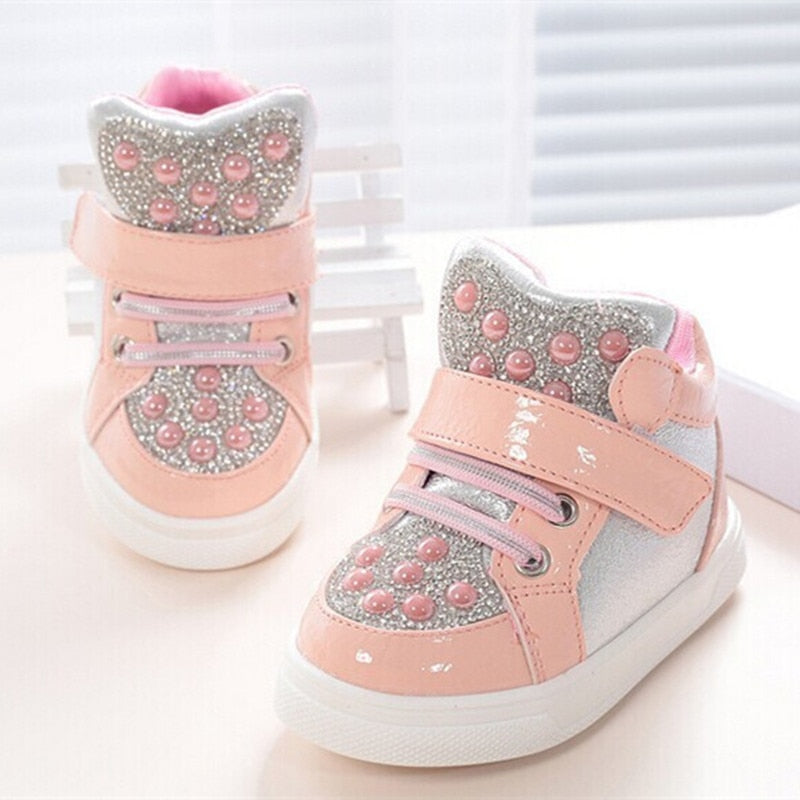 Koovan Children Sneakers 2018 New Fashion Boots Rhinestone For 1-3years Babys Children Boys Kids Girls Soft Bottom Causal Shoe