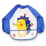 Cartoon Baby Bibs Apron Adjustable Burp Cloths Feeding with Long Sleeves Baby Accessories Stuff Cute Animals bavoir toddler kids