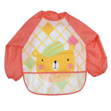 Cartoon Baby Bibs Apron Adjustable Burp Cloths Feeding with Long Sleeves Baby Accessories Stuff Cute Animals bavoir toddler kids