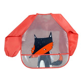 Cartoon Baby Bibs Apron Adjustable Burp Cloths Feeding with Long Sleeves Baby Accessories Stuff Cute Animals bavoir toddler kids