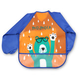Cartoon Baby Bibs Apron Adjustable Burp Cloths Feeding with Long Sleeves Baby Accessories Stuff Cute Animals bavoir toddler kids