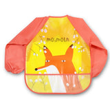 Cartoon Baby Bibs Apron Adjustable Burp Cloths Feeding with Long Sleeves Baby Accessories Stuff Cute Animals bavoir toddler kids