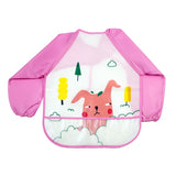 Cartoon Baby Bibs Apron Adjustable Burp Cloths Feeding with Long Sleeves Baby Accessories Stuff Cute Animals bavoir toddler kids