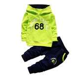 Toddler Tracksuit Autumn Baby Clothing Sets Children Boys Girls Fashion Brand Clothes Kids Hooded T-shirt And Pants 2 Pcs Suits