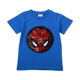 INPEPNOW 2019 Spiderman Shirt Boys T Shirt Cartoon Kids Tshirt Sequin T-Shirts for Girls/Boy Child T-Shirt for Children Clothing