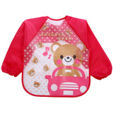 Baby Bibs Waterproof EVA Full Sleeve Bibs Children Apron Long Sleeve Feeding Bibs Kids Eating Breastplate Kid Baby Cloth Stuff