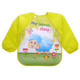 Baby Bibs Waterproof EVA Full Sleeve Bibs Children Apron Long Sleeve Feeding Bibs Kids Eating Breastplate Kid Baby Cloth Stuff