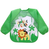 Baby Bibs Waterproof EVA Full Sleeve Bibs Children Apron Long Sleeve Feeding Bibs Kids Eating Breastplate Kid Baby Cloth Stuff