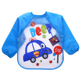 Baby Bibs Waterproof EVA Full Sleeve Bibs Children Apron Long Sleeve Feeding Bibs Kids Eating Breastplate Kid Baby Cloth Stuff
