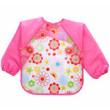Baby Bibs Waterproof EVA Full Sleeve Bibs Children Apron Long Sleeve Feeding Bibs Kids Eating Breastplate Kid Baby Cloth Stuff