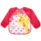 Baby Bibs Waterproof EVA Full Sleeve Bibs Children Apron Long Sleeve Feeding Bibs Kids Eating Breastplate Kid Baby Cloth Stuff