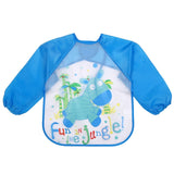 Baby Bibs Waterproof EVA Full Sleeve Bibs Children Apron Long Sleeve Feeding Bibs Kids Eating Breastplate Kid Baby Cloth Stuff