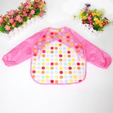 Baby Bibs Waterproof EVA Full Sleeve Bibs Children Apron Long Sleeve Feeding Bibs Kids Eating Breastplate Kid Baby Cloth Stuff