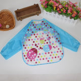 Baby Bibs Waterproof EVA Full Sleeve Bibs Children Apron Long Sleeve Feeding Bibs Kids Eating Breastplate Kid Baby Cloth Stuff