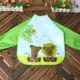 Baby Bibs Waterproof EVA Full Sleeve Bibs Children Apron Long Sleeve Feeding Bibs Kids Eating Breastplate Kid Baby Cloth Stuff