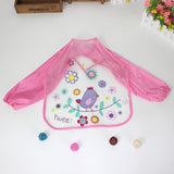Baby Bibs Waterproof EVA Full Sleeve Bibs Children Apron Long Sleeve Feeding Bibs Kids Eating Breastplate Kid Baby Cloth Stuff