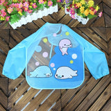 Baby Bibs Waterproof EVA Full Sleeve Bibs Children Apron Long Sleeve Feeding Bibs Kids Eating Breastplate Kid Baby Cloth Stuff