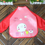 Baby Bibs Waterproof EVA Full Sleeve Bibs Children Apron Long Sleeve Feeding Bibs Kids Eating Breastplate Kid Baby Cloth Stuff