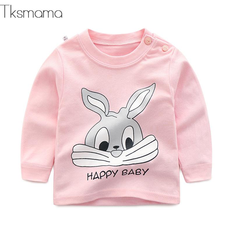 Brand Baby Long Sleeve Girls T-shirts  Kids Clothes Clothing Child Rabbit Print Costume Top Tees