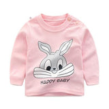 Brand Baby Long Sleeve Girls T-shirts  Kids Clothes Clothing Child Rabbit Print Costume Top Tees