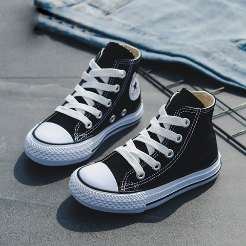 Kids Shoes For Girl Baby Sneakers 2019 Spring Fashion High Toe Canvas Toddler Boy Shoes Children Classical Girls Canvas Shoes