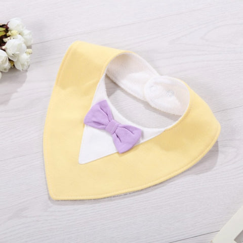Infant Apron Baby Kids Bibs Burp Boy Girls Newborn Feeding Waterproof Toddlers Soft Bow Burp Tie Stuff Cloth scarf children
