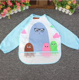 Cartoon Baby Bibs Apron Adjustable Burp Cloths Feeding with Long Sleeves Baby Accessories Stuff Cute Animals bavoir toddler kids