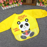 Cartoon Baby Bibs Apron Adjustable Burp Cloths Feeding with Long Sleeves Baby Accessories Stuff Cute Animals bavoir toddler kids