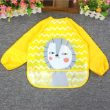 Cartoon Baby Bibs Apron Adjustable Burp Cloths Feeding with Long Sleeves Baby Accessories Stuff Cute Animals bavoir toddler kids