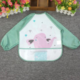 Cartoon Baby Bibs Apron Adjustable Burp Cloths Feeding with Long Sleeves Baby Accessories Stuff Cute Animals bavoir toddler kids