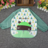 Cartoon Baby Bibs Apron Adjustable Burp Cloths Feeding with Long Sleeves Baby Accessories Stuff Cute Animals bavoir toddler kids