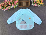 Cartoon Baby Bibs Apron Adjustable Burp Cloths Feeding with Long Sleeves Baby Accessories Stuff Cute Animals bavoir toddler kids