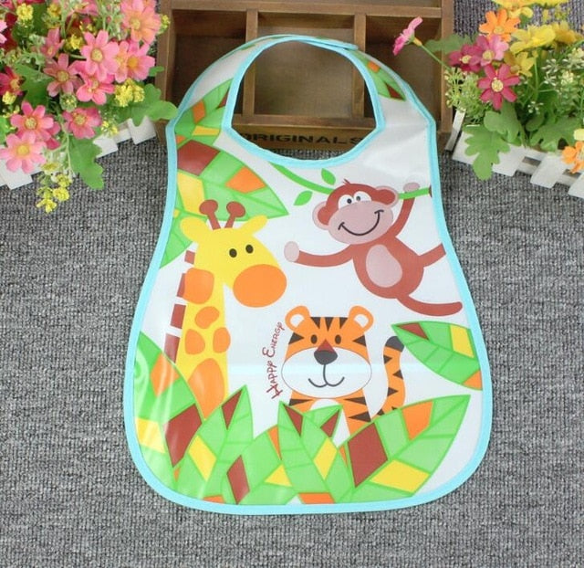 Cartoon Baby Bibs Apron Adjustable Burp Cloths Feeding with Long Sleeves Baby Accessories Stuff Cute Animals bavoir toddler kids