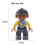 Single Sale Big Size Pirate soldier Pilot Building Blocks Character Compatible With Legoingly Duplo Figures Toys For Baby Kids
