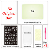 A4 Drawing Board Writing Magic Pen Educational Toy Draw Light Russian Language Kid With Night Noctilucent In Dark Children Funny