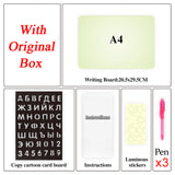 A4 Drawing Board Writing Magic Pen Educational Toy Draw Light Russian Language Kid With Night Noctilucent In Dark Children Funny