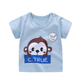 [Unini-yun]Fashion Cotton Spaceship Boys Girls T-Shirts Children Kids Cartoon Print T shirts Baby Child Tops Clothing Tee 6M-7T
