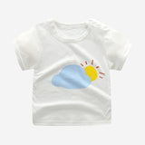 [Unini-yun]Fashion Cotton Spaceship Boys Girls T-Shirts Children Kids Cartoon Print T shirts Baby Child Tops Clothing Tee 6M-7T