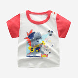 [Unini-yun]Fashion Cotton Spaceship Boys Girls T-Shirts Children Kids Cartoon Print T shirts Baby Child Tops Clothing Tee 6M-7T