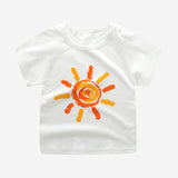 [Unini-yun]Fashion Cotton Spaceship Boys Girls T-Shirts Children Kids Cartoon Print T shirts Baby Child Tops Clothing Tee 6M-7T