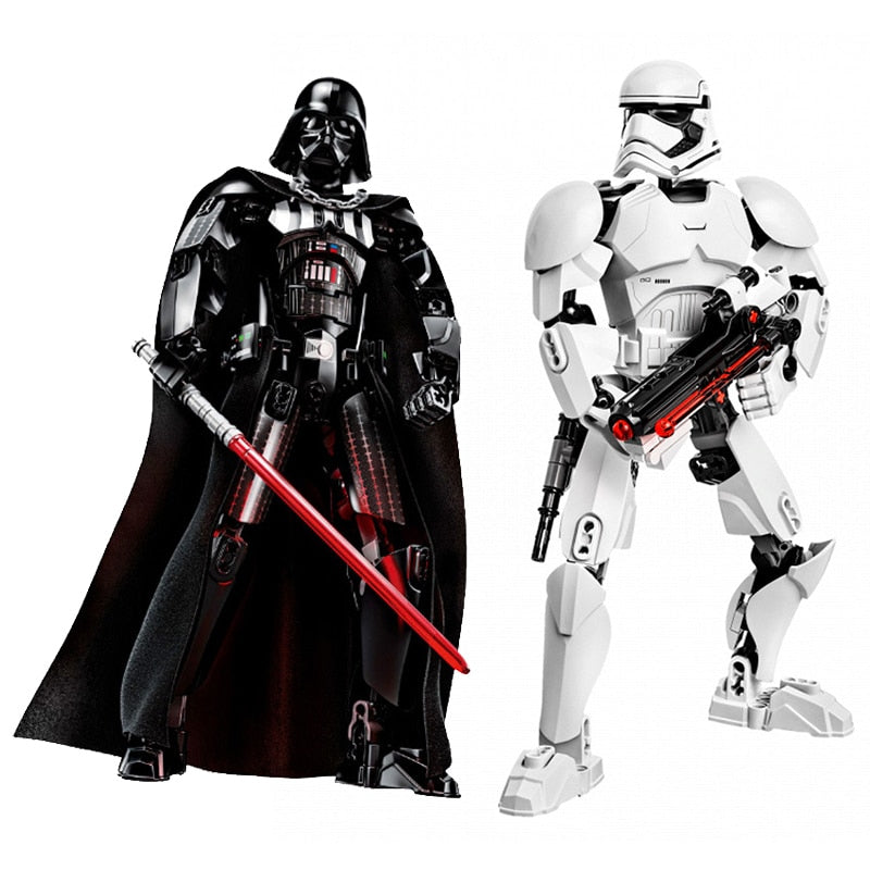 Star Wars Buildable Figure Building Block Stormtrooper Darth Vader Kylo Ren Chewbacca Boba Jango Fett Action Figure Toy For Kids