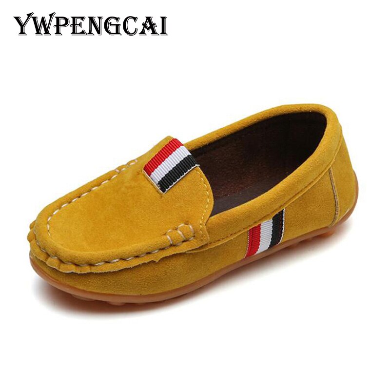 Spring Autumn Kids Flock PU Leather Casual Shoes Boys Loafers All Sizes 21-36 Boys Slip-on Soft Breathable Shoes 7HV0736