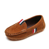 Spring Autumn Kids Flock PU Leather Casual Shoes Boys Loafers All Sizes 21-36 Boys Slip-on Soft Breathable Shoes 7HV0736
